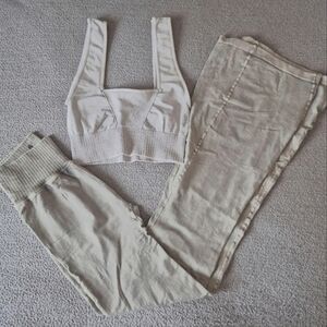 NWOT- Free People Movement Good Karma Flare Leggings & Square-Neck Bra Set